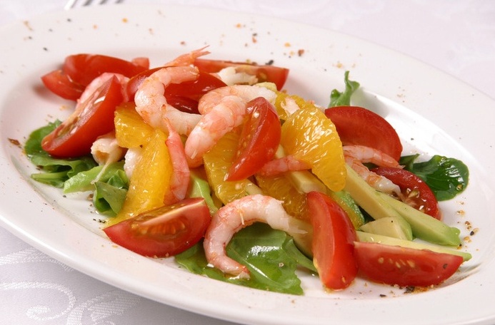 Салат с апельсинами вкусный