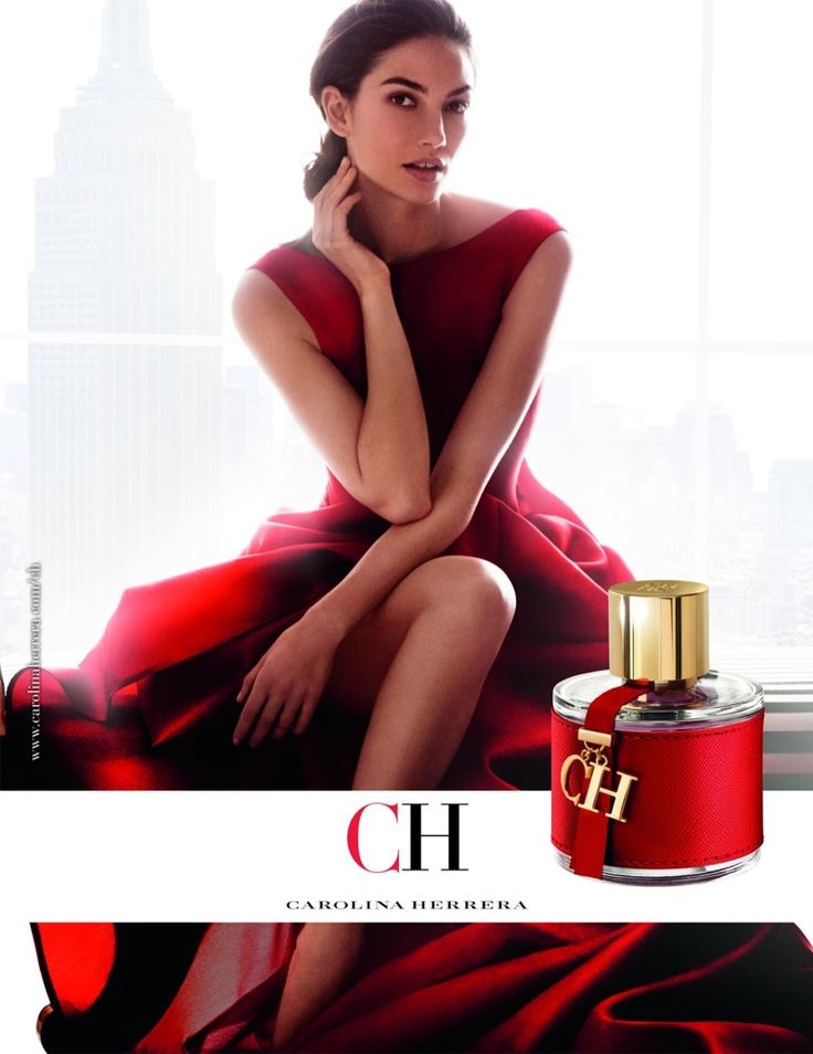 Модель Лили Олдридж в рекламной кампании аромата CH от Carolina Herrera