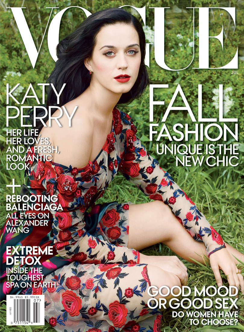 Первая обложка Vogue US в певицей Кэти Перри