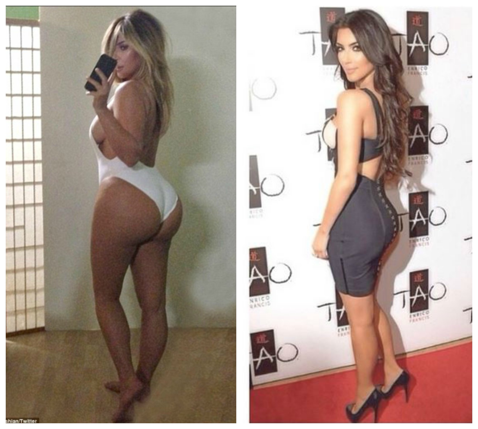 Ким Кардашян в 2014 (слева) и 2009 годах instagram.com/kimkardashian