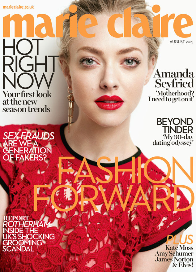 Актриса Аманда Сейфрид на обложке журнала Marie Claire U.K.