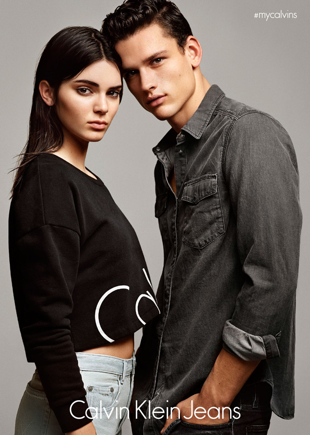 Модели Кендалл Дженнер и Саймон Нессман в новой рекламной кампании для Calvin Klein Jeans