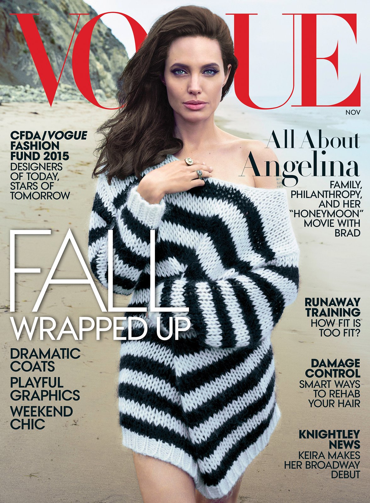 Анджелина Джоли с Брэдом Питтом и детьми для Vogue