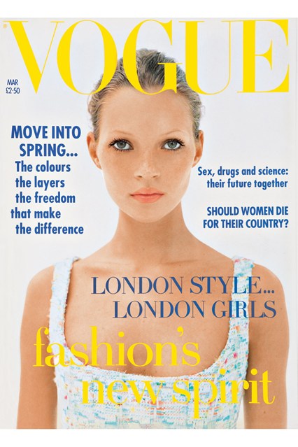 Кейт Мосс впервые украсила обложку Vogue (1993 год)