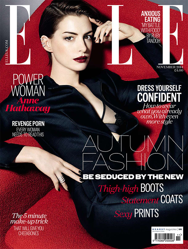 Актриса Энн Хэтэуэй завораживает с обложки британского Elle