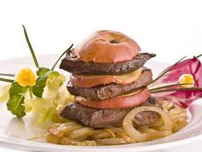 Печень с яблоками Печень с яблоками