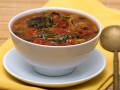 Крем-суп из баклажанов с запеченными помидорами
