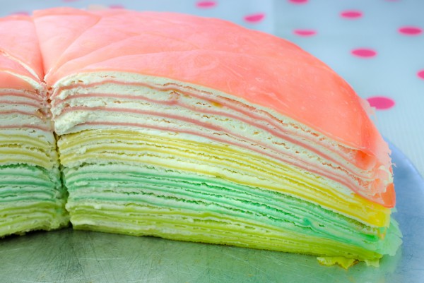 Блинный торт-радуга