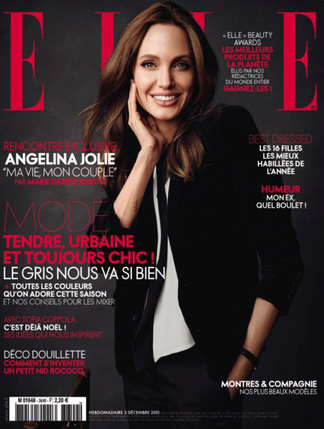 Актриса Анджелина Джоли снялась для нового выпуска Elle
