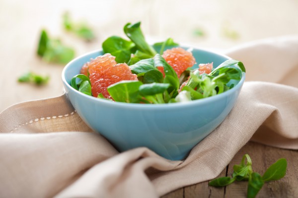 Рецепт 
                Постный салат из рукколы и грейпфрута
            