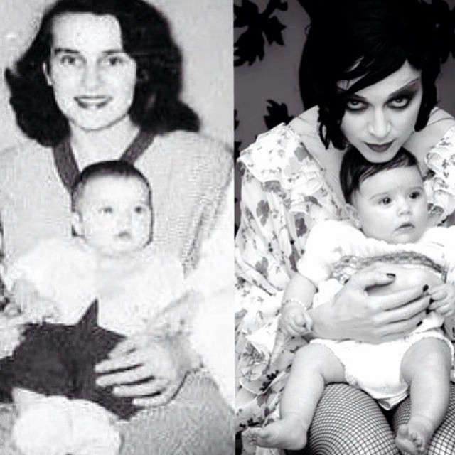 Мадонна опубликовала детское фото со своей мамой