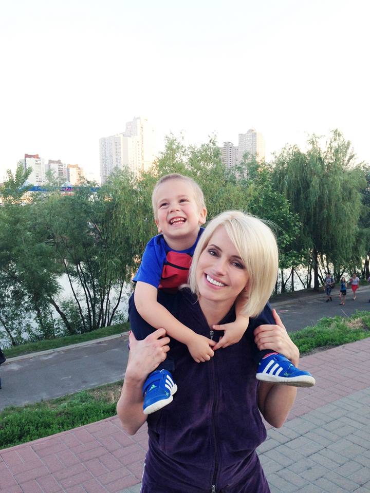 Оксана с сыном