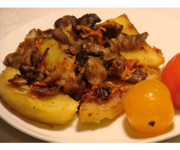 Рецепт 
                Тушеная картошка с грибами
            