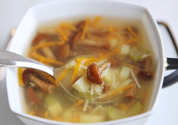 Рецепт 
                Постный суп с опятами
            