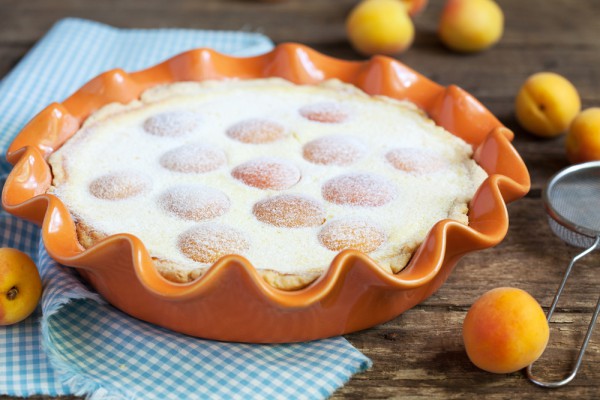 Рецепт Песочный пирог с творогом и абрикосами