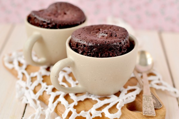 Рецепт 
                Шоколадный кекс в кружке с ирисками
            