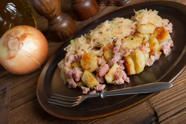 Рецепт 
                Октоберфест: Картофельные клецки с грудинкой и кислой капустой
            