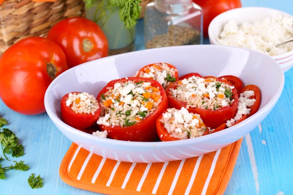 Рецепт 
                Фаршированные помидоры с чесноком и сыром
            