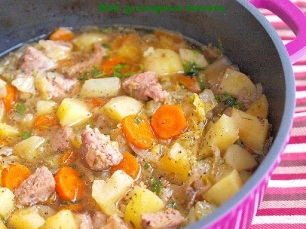 Рецепт 
                Густой суп из телятины с овощами
            