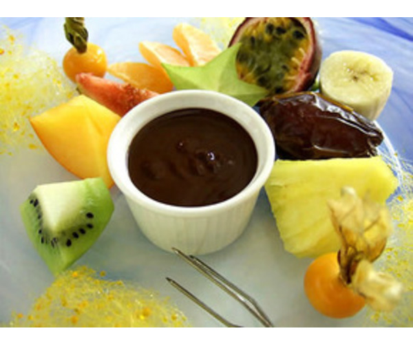 Рецепт 
                Шоколадное фондю с фруктами
            