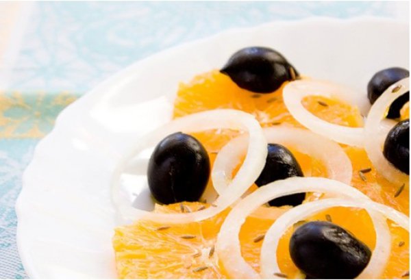 Рецепт 
                Салат из апельсинов с маслинами
            
