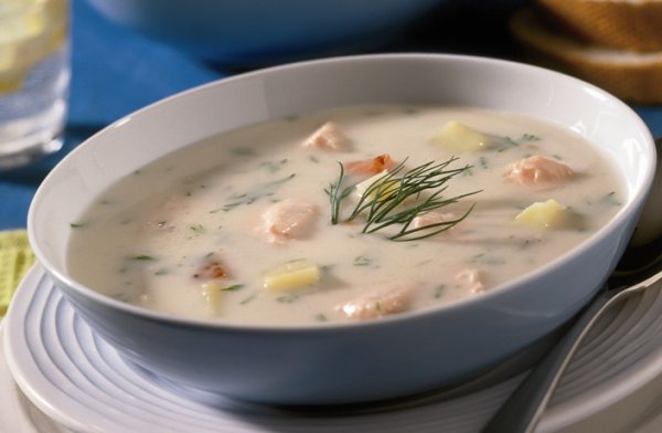 Рецепт 
                Норвежский сливочный суп с семгой
            