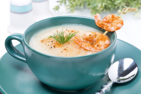 Рецепт 
                Рыбный крем-суп с креветками
            