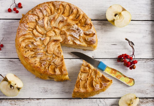 Рецепт 
                Яблочный пирог на кефире с корицей
            