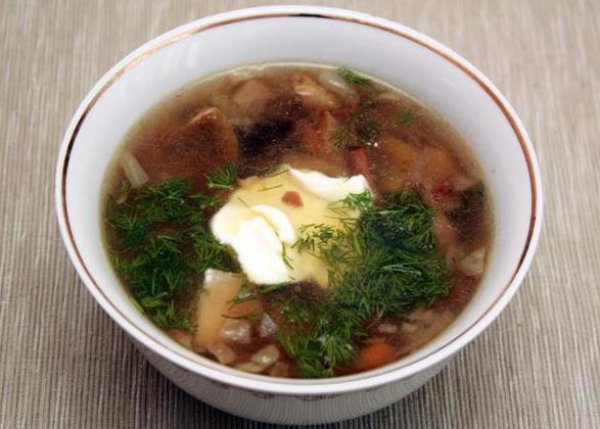 Рецепт 
                Суп из лесных грибов: Рецепт приготовления
            