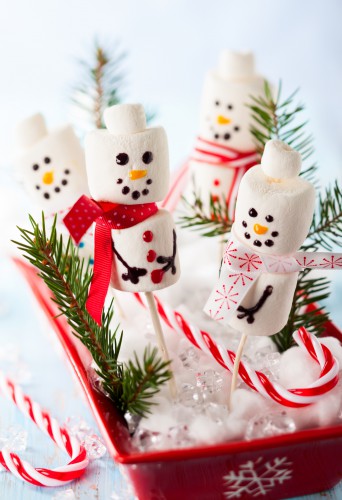Рецепт 
                Детский Новый год: Снеговики из маршмэллоу
            