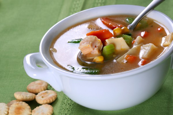 Рецепт 
                Куриный суп с овощами и кукурузой
            