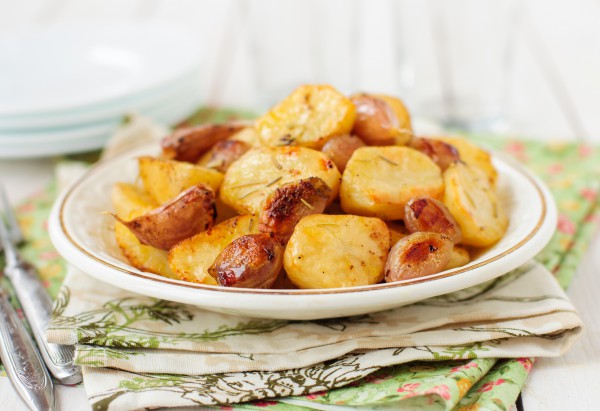 Рецепт 
                Запеченный картофель с чесноком
            