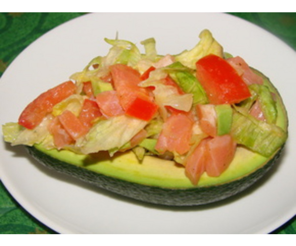 Рецепт 
                Салат с семгой и авокадо
            