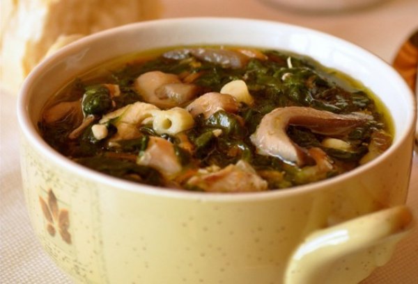 Рецепт 
                Куриный суп с грибами
            