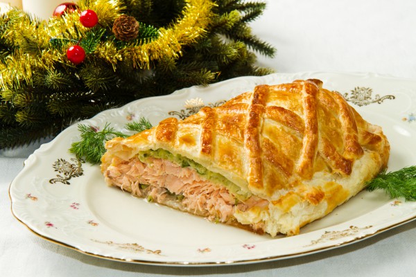 Рецепт 
                Рецепты на Новый год: Пирог с лососем и шпинатом
            