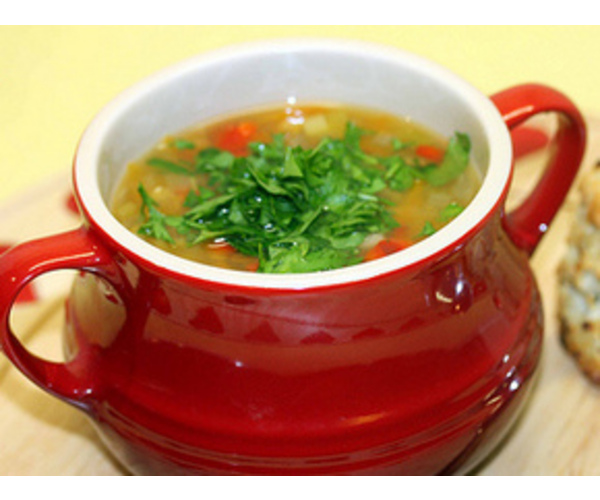 Рецепт 
                Овощной суп с перловой крупой
            