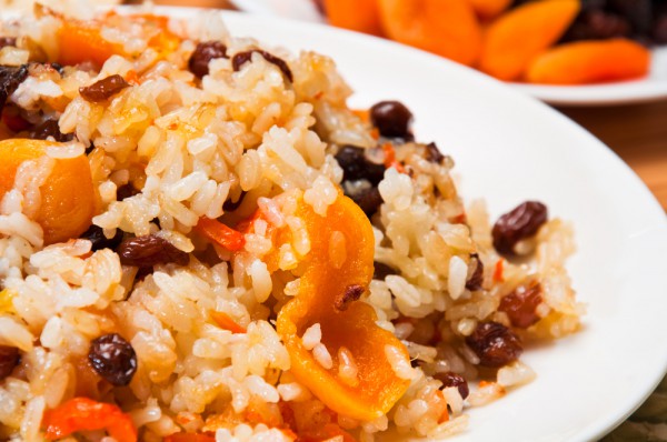 Рецепт 
                Постный рис с сухофруктами
            
