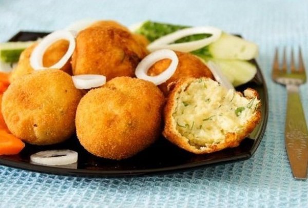 Рецепт 
                Картофельные крокеты с зеленью
            