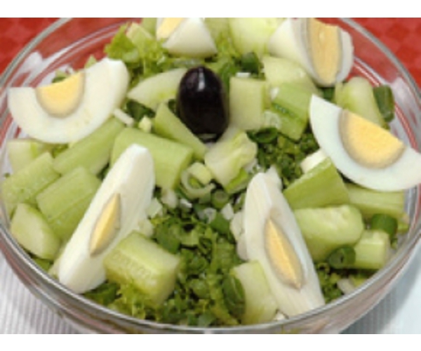 Рецепт 
                Салат с яйцом и огурцом
            