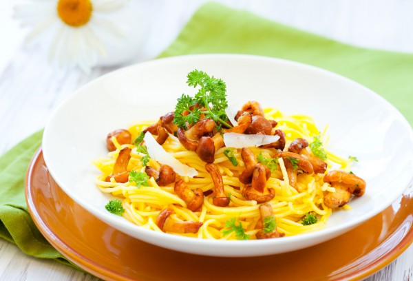 Рецепт 
                Спагетти с жареными лисичками
            