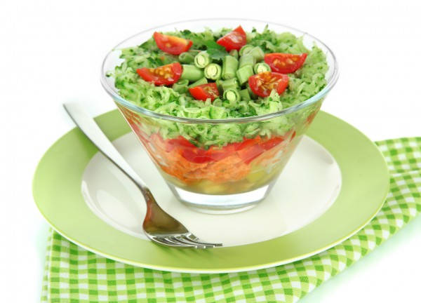 Рецепт 
                Постный салат из овощей и стручковой фасоли
            