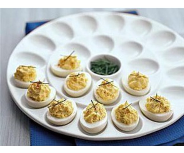 Рецепт 
                Яйца фаршированные луком и грибами
            